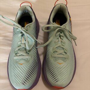 HOKA Rincon 3 Running Shoes Women’s 8 | Lime Sky Blue Citrus | Excellent Conditi